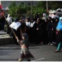 تظاهرات بانوان شیعه پاکستانی در اعتراض به کشتار شیعیان