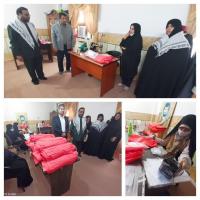 کارگاه دوخت ماسک در مدرسه علمیه فاطمه بنت الرسول (س) جاسک افتتاح شد