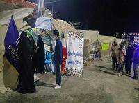 برپایی غرفه حوزه علمیه خواهران اردبیل در نمایشگاه دفاع مقدس استان