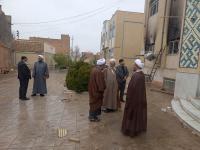 بازدید مسئولان حوزه‌ علمیه خواهران کشور از ساختمان تخریب‌شده مدرسه علمیه حضرت زهرا(س) میبد+تصاویر