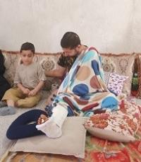 دیدار گروه تفقد مدرسه علمیه فاطمیه سلام الله علیها با خانواده  جانبازجنگ رمضان  سجاد مظفریان  