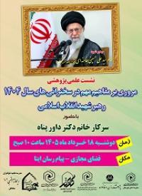 مروری بر مفاهیم مهم در سخنرانی های رهبر شهید انقلاب اسلامی در سال 1405