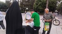 برپایی میز گرامی داشت، یاد و خاطره رهبر شهید در جوار شهدای گمنام باغ جنت شیراز
