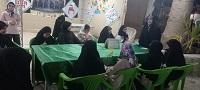 برگزاری طرح دوخت رایگان پوشش اسلامی در موکب مدرسه علمیه فاطمیه (س) لامرد
