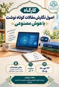 برگزاری کارگاه علمی - پژوهشی«اصول نگارش مقالات کوتاه نوشت با هوش مصنیوعی» در مدرسه علمیه تخصصی حضرت نرجس سلام الله علیها 